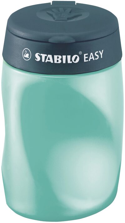 STABILO 4501 Ergonomischer Dosen-Spitzer für Linkshänder - STABILO EASYsharpener - 3 in 1 - petrol
