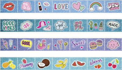 BRUNNEN 203584591 Deko-Marken StampTapes 2,40 m - sortiert