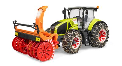 BRUDER 03017 Claas Axion 950 mit Schneeketten und Schneefräse