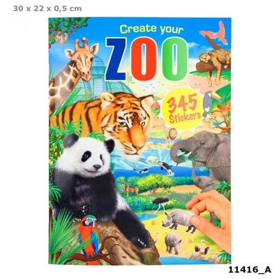 DEPESCHE 11416 Create your ZOO, Malbuch mit Stickern