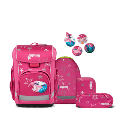 ERGOBAG 01518-90199-10 Schulranzen-Set SternzauBär cubo light, Pink - 5-teiliges Set