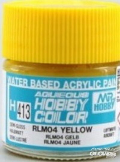 MR HOBBY - GUNZE H-413 Mr Hobby -Gunze Aqueous Hobby Colors (10 ml) RLM04 Yellow [30