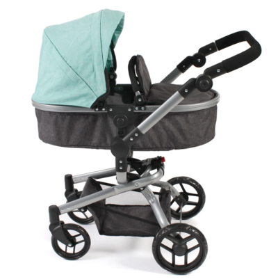 CHIC 2000 593 42 Kombi-Puppenwagen YOLO melange anthrazit-mint