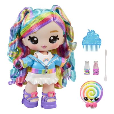 MGA 121022-EUC Yummiland Large Doll + Lipgloss Pet- Rainbow (Skyler Rainbow Belt)