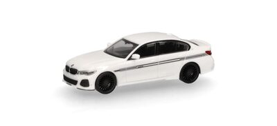 HERPA 420976-002 1:87 BMW Alpina B3 Limousine, weiß, Dekor und Felgen schwarz