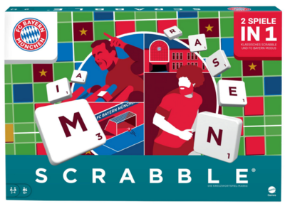 MATTEL HCK88 MATTEL Games Scrabble FC Bayern München, Spieleklassiker, Brettspiel
