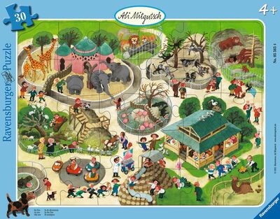 RAVENSBURGER 05565 Kinderpuzzle Ali Mitgutsch: Im Zoo Rahmenpuzzle