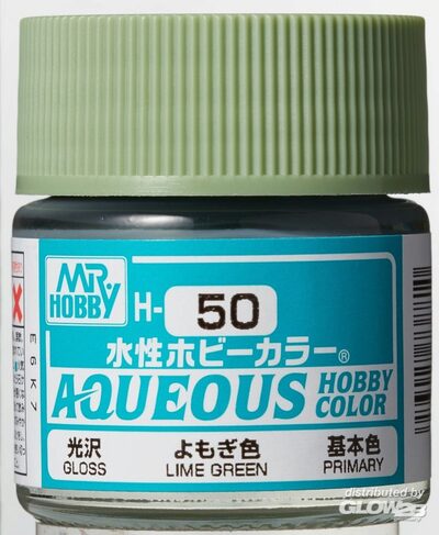 MR HOBBY - GUNZE H-050 Mr Hobby -Gunze Aqueous Hobby Colors (10 ml) Lime Green [30