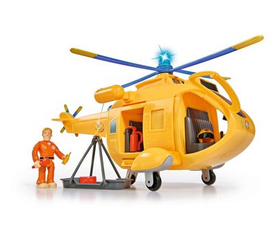 SIMBA 109252576 Feuerwehrmann Sam Hubschrauber Wallaby II mit Figur
