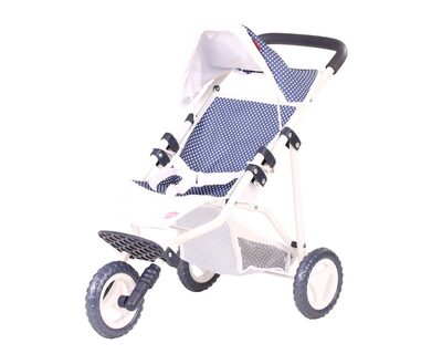GÖTZ 3402866 3-Rad Puppenwagen, spotty blue
