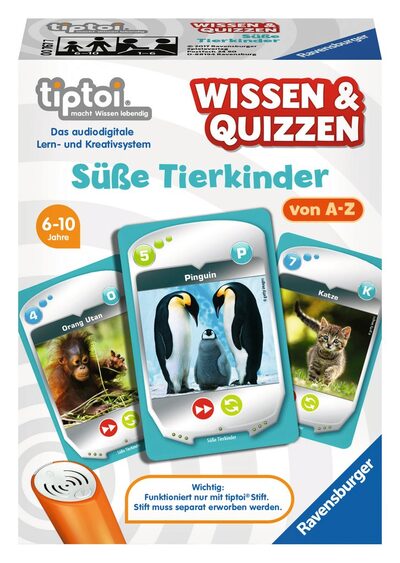 RAVENSBURGER 000767 tiptoi® Wissen & Quizzen: Süße Tierkinder