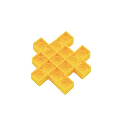 HCM KINZEL 12472 Bubble Fidget - Würfel Puzzleteil gelb