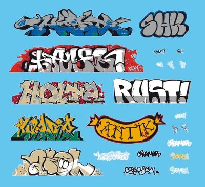 ARTITEC 10.359 H0 Graffiti Decalbogen - Wasserschiebefolie