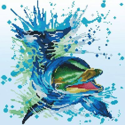DIAMOND DOTZ DD8004 Diamond Painting Delfin Flipper - Geübte