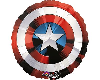 AMSCAN 3484101 Jumbo 'Avengers Shield' Folienballon, 71 x 71 cm