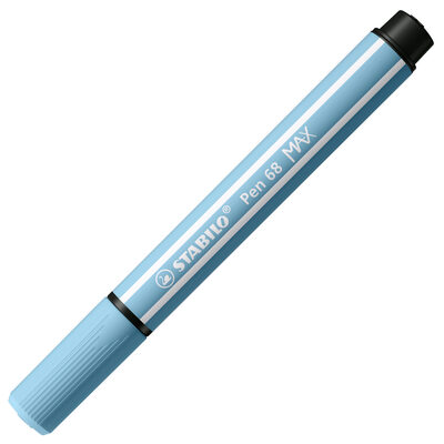 STABILO 768/57 Premium-Filzstift mit dicker Keilspitze - STABILO Pen 68 MAX - Einzelstift - azurblau