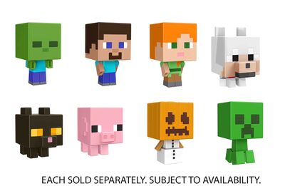 MATTEL HDV64 Minecraft Mob Head Minis Actionfiguren, Videospiel-Figuren, sortiert