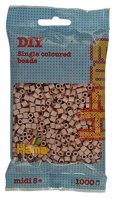 HAMA 207-112 Bügelperlen midi Perlenbeutel 1000 Stück Blassrosa