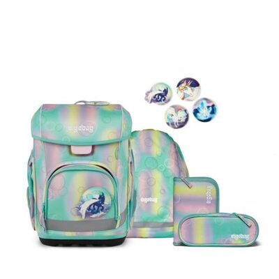 ERGOBAG 01518-90280-10 Schulranzen-Set ZauBärwelt cubo light, Türkis, Pink