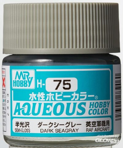 MR HOBBY - GUNZE H-075 Mr Hobby -Gunze Aqueous Hobby Colors (10 ml) Dark Seagray [30