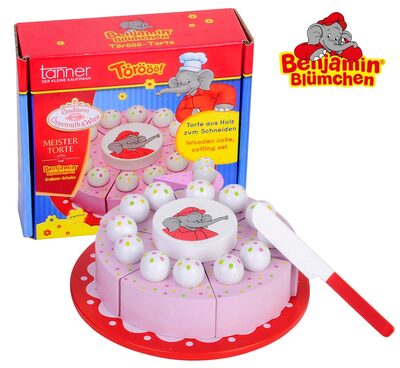 TANNER 0998.9 Benjamin Blümchen Törööö!-Torte aus Holz zum Schneiden