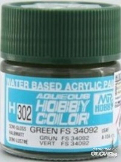 MR HOBBY - GUNZE H-302 Mr Hobby -Gunze Aqueous Hobby Colors (10 ml) Green FS 34092 [30