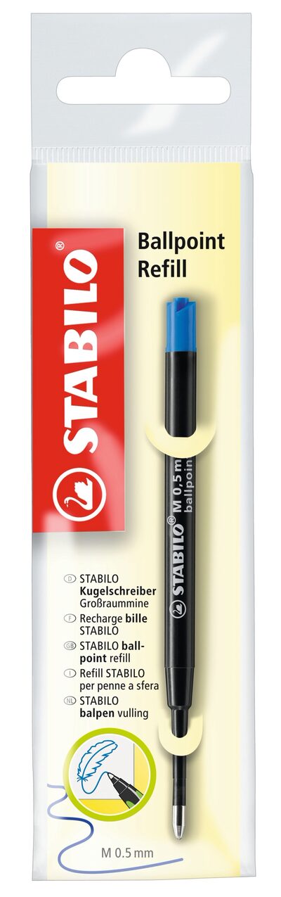 STABILO 2/041-02 Kugelschreiber - Großraummine - STABILO Ballpoint Refill - Einzelmine - blau