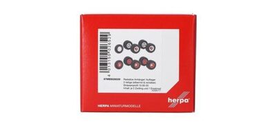 HERPA 87MBS026529 1:87 Radsätze Anhänger/ Auflieger 2-teilige Felgen, Reifen 10.00-20 mit Straẞenprofil
