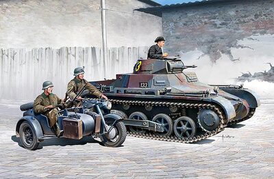ACADEMY 13556 1:35 Panzer I Ausf. B & Motorrad