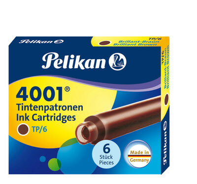 PELIKAN 311928 Pelikan Tintenpatronen 4001®, Braun, 6 Stück