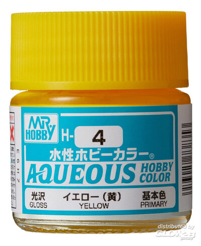MR HOBBY - GUNZE H-004 Mr Hobby -Gunze Aqueous Hobby Colors (10 ml) Yellow [30