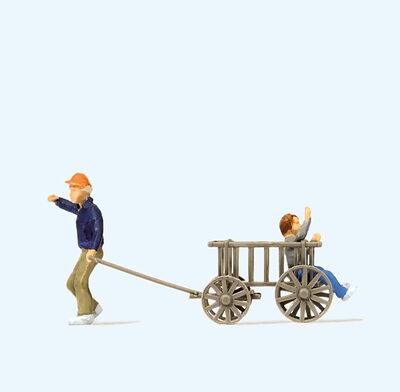 PREISER 28112 H0 Kinder mit Bollerwagen