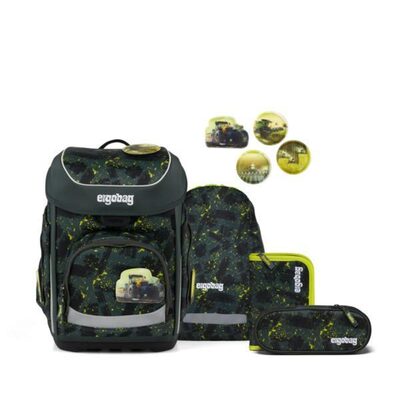 ERGOBAG 01510-90153-10 Schulranzen-Set MähdreschBär cubo, Gelb, Grau, Schwarz
