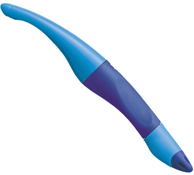 STABILO 6891/2-41 Ergonomischer Tintenroller für Linkshänder - STABILO EASYoriginal in dunkel-/hellblau - Einzelstift - Schreibfarbe blau (löschbar) - inklusive Patrone