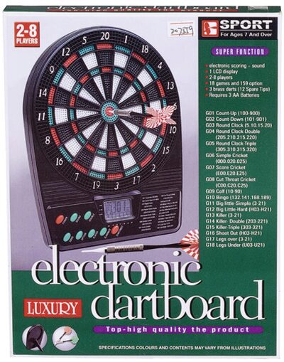 idee+spiel 110-20755 Elektronisches Dartboard mit Zubehör