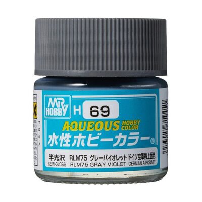 MR. HOBBY H-069 Aqueous Hobby Colors (10 ml) RLM75 Gray