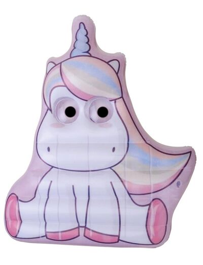 HAPPY PEOPLE 77486 Kinder-Luftmatratze Einhorn, mit Wackelaugen