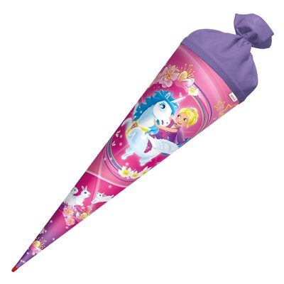 ROTH 677336 Motiv-Schultüte, Kuscheleinhorn, 70 cm, rund