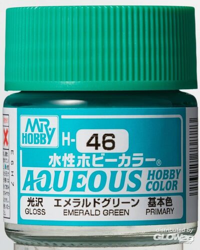 MR HOBBY - GUNZE H-046 Mr Hobby -Gunze Aqueous Hobby Colors (10 ml) Emerald Green [30