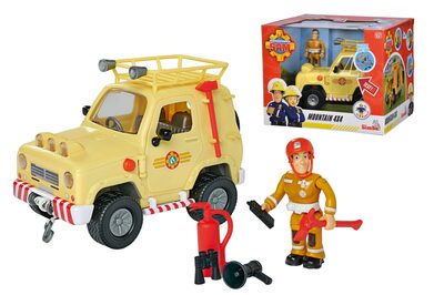 SIMBA 109252511 Feuerwehrmann Sam 4x4 Geländewagen mit Figur