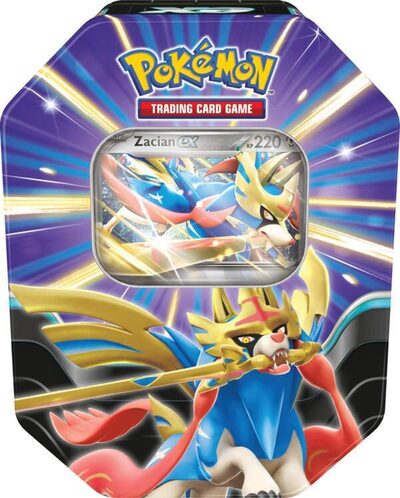 POKEMON 10888 PKM Pokémon Tin 122 Tin-Box Schlagkräftige Legenden: Zacian-ex