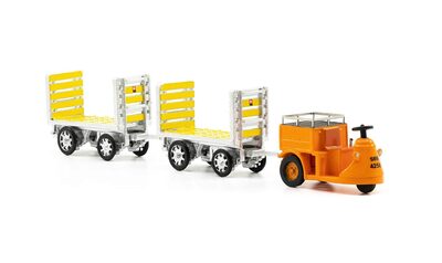 ACE 888703 1:87 SBB Elektro-Schlepper Nefag 3-Rad mit 2 Trolleys