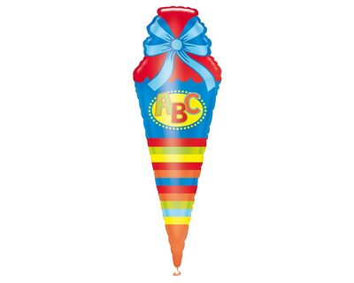 AMSCAN 3160401 SuperShape ABC Schultüte Folienballon P35 verpackt 35 x 111 cm