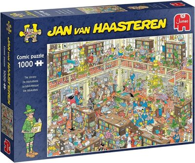 JUMBO SPIELE 19092 Puzzle 1000 Teile Jumbo Jan van Haasteren - Bibliothek