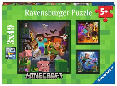 RAVENSBURGER 05621 Kinderpuzzle 49 Teile Minecraft Biomes