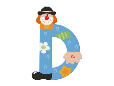SEVI 81740 Holzbuchstabe D Clown 10 cm