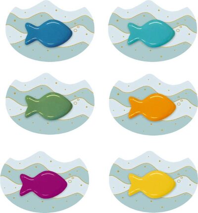 COPPENRATH 95713 Bunte Regenbogen-Fische (Kunstharz), sortiert