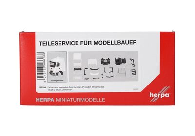 HERPA 086288 1:87 Teileservice: Fahrerhaus Mercedes-Benz Actros L ProCabin Streamspace, weiß (2 Stück)