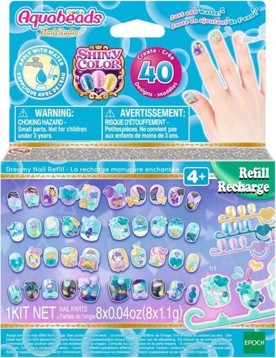EPOCH 35009 AQUABEADS Fingernägel Nachfüllset Blau-Grün
