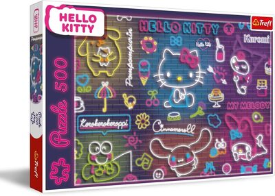 TREFL 37523 Puzzle 500 Teile Neon Hello Kitty